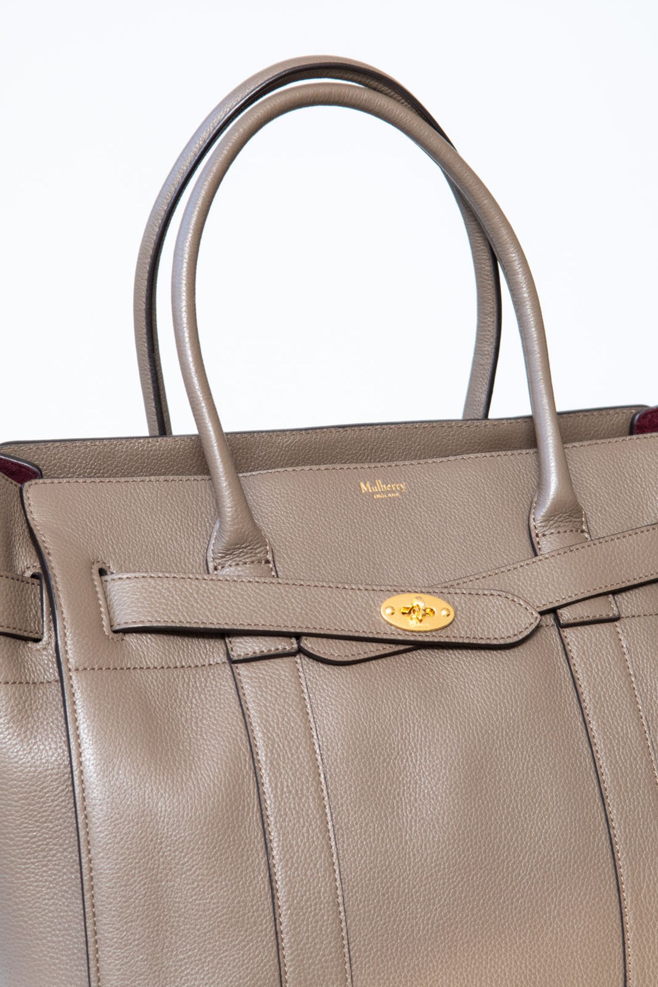Mulberry Mushroom Zipped Bayswater Leather Bag - Image 2 of 10