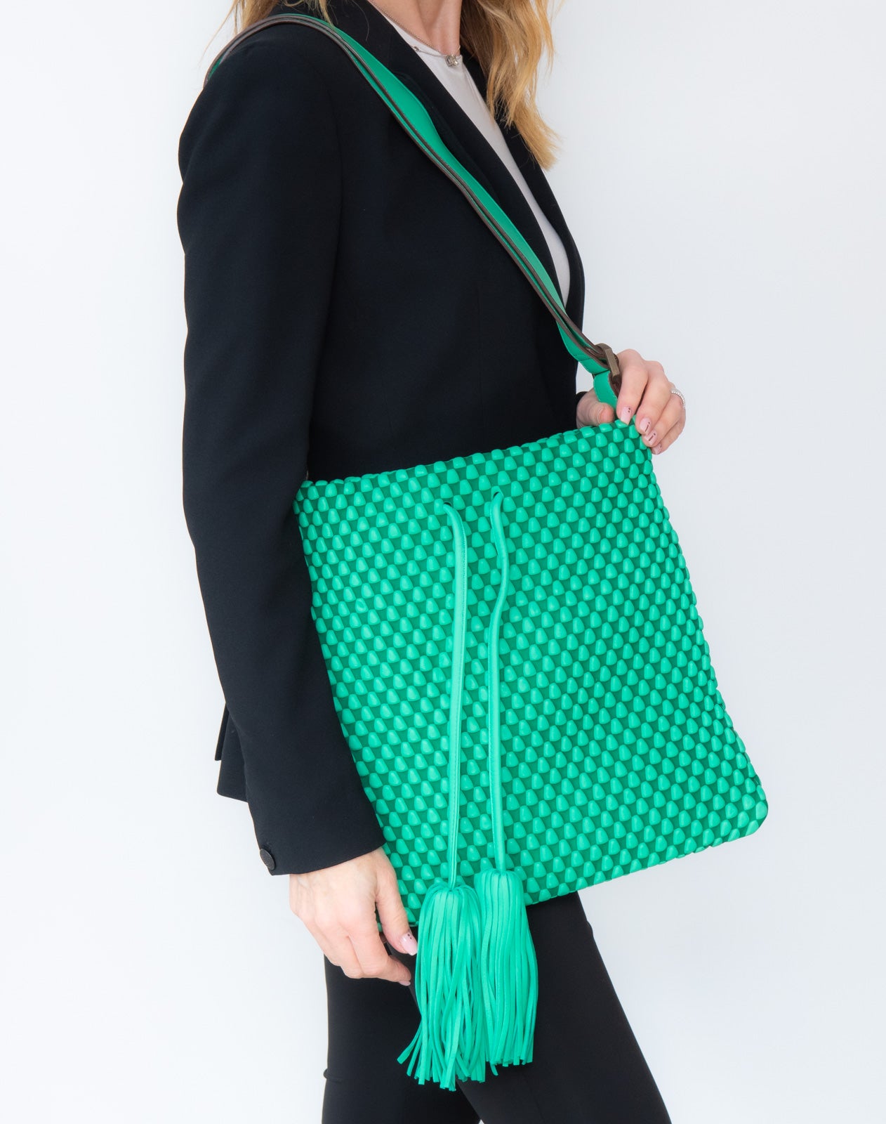 Tissa Fontaneda Bright Green Leather Bag - Image 6 of 8