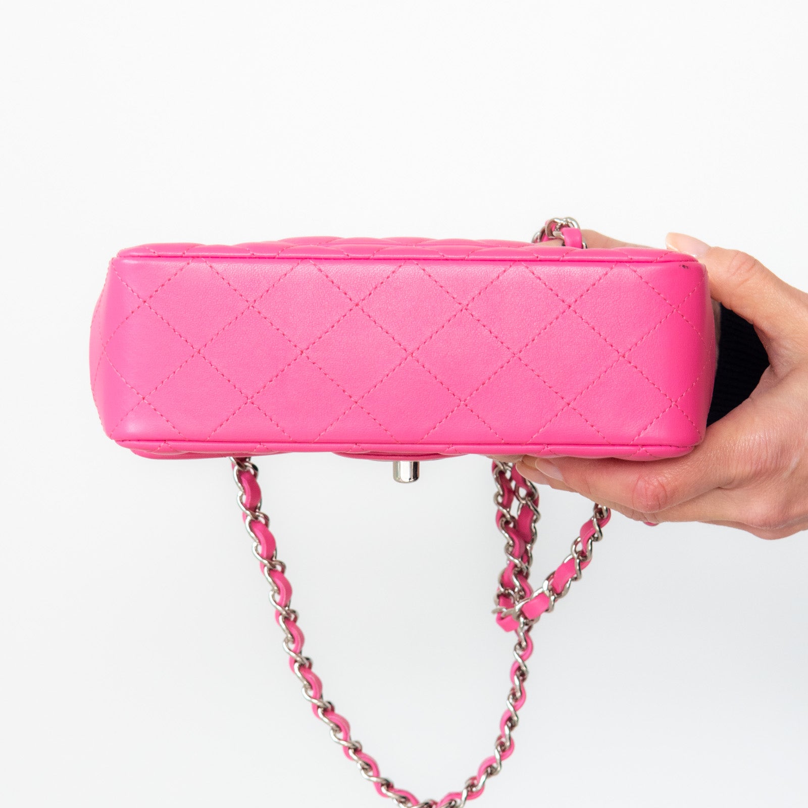 Chanel Pink Mini Rectangular Flap Bag - Image 5 of 13