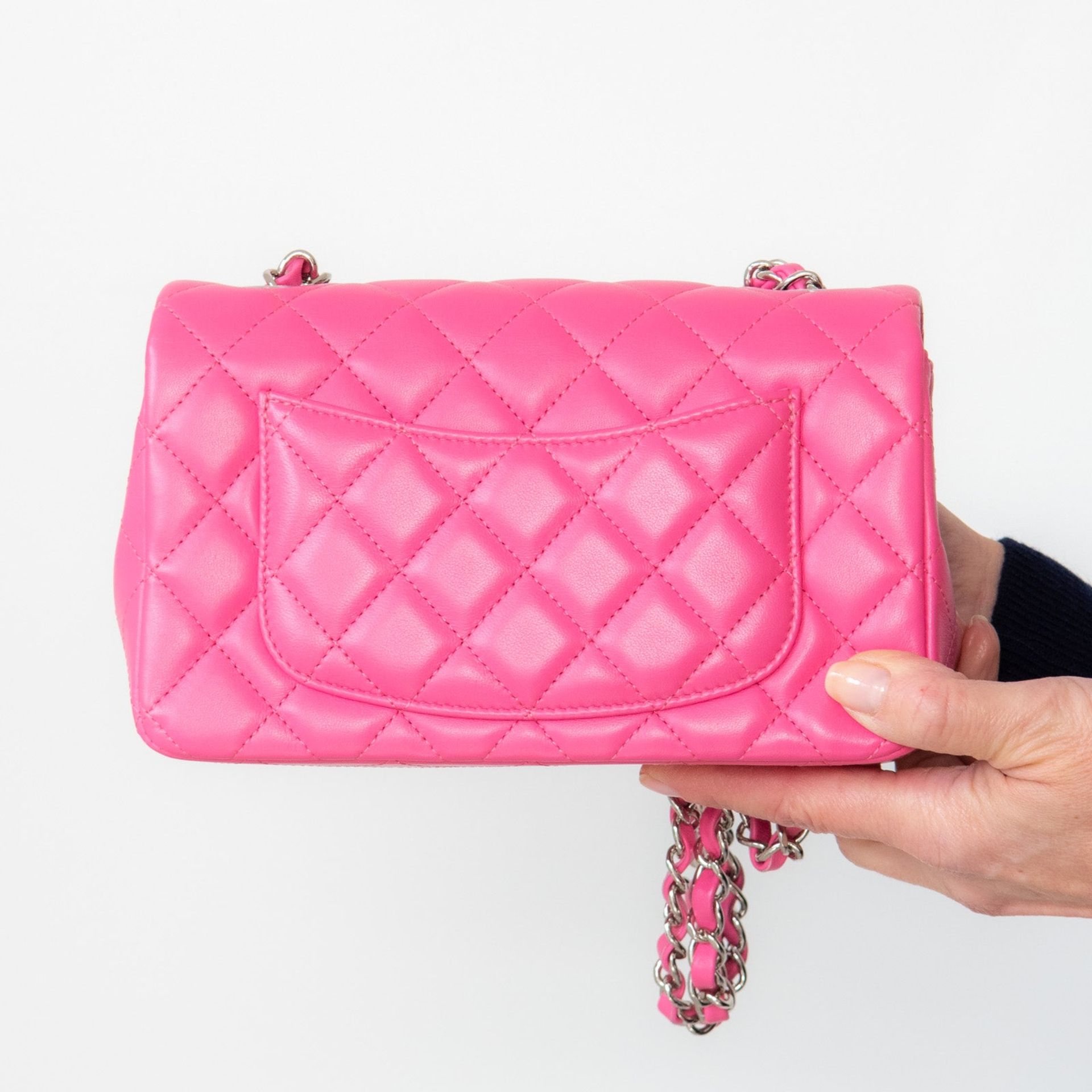 Chanel Pink Mini Rectangular Flap Bag - Image 4 of 13