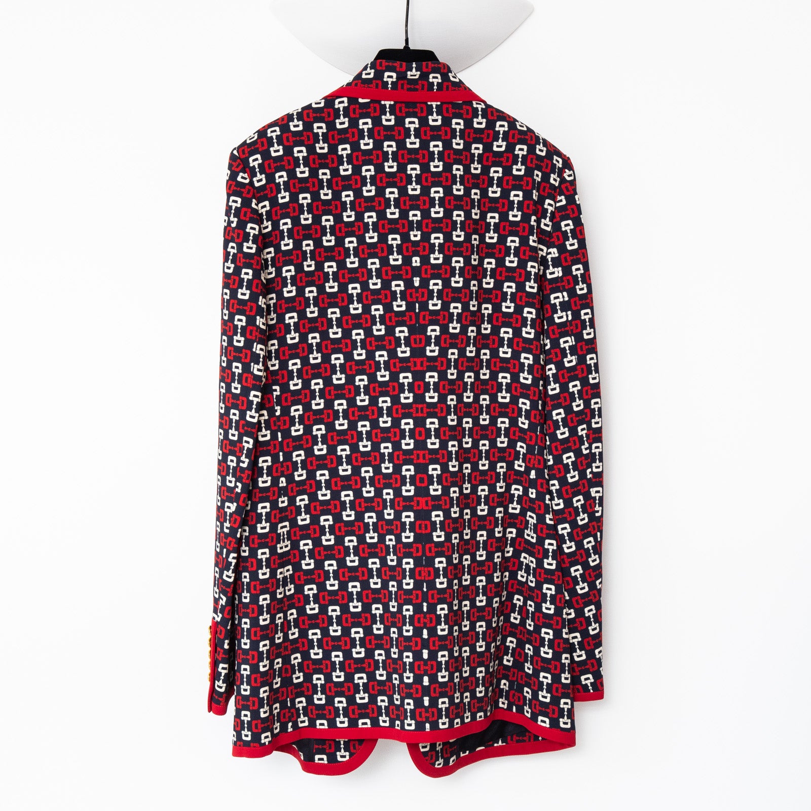 Gucci Red Horsebit Print Jacket - Image 2 of 9