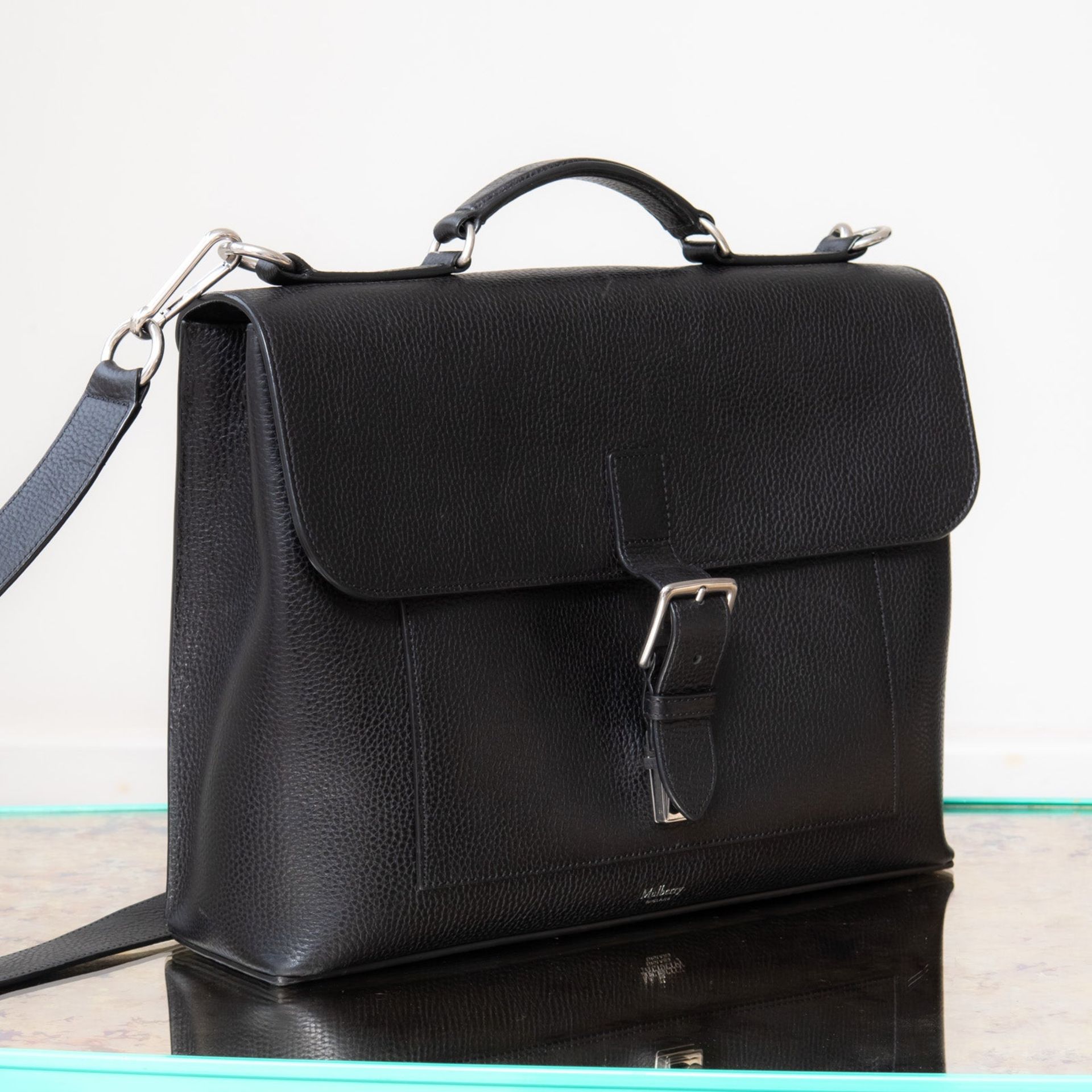 Mulberry Black Chiltern Briefcase