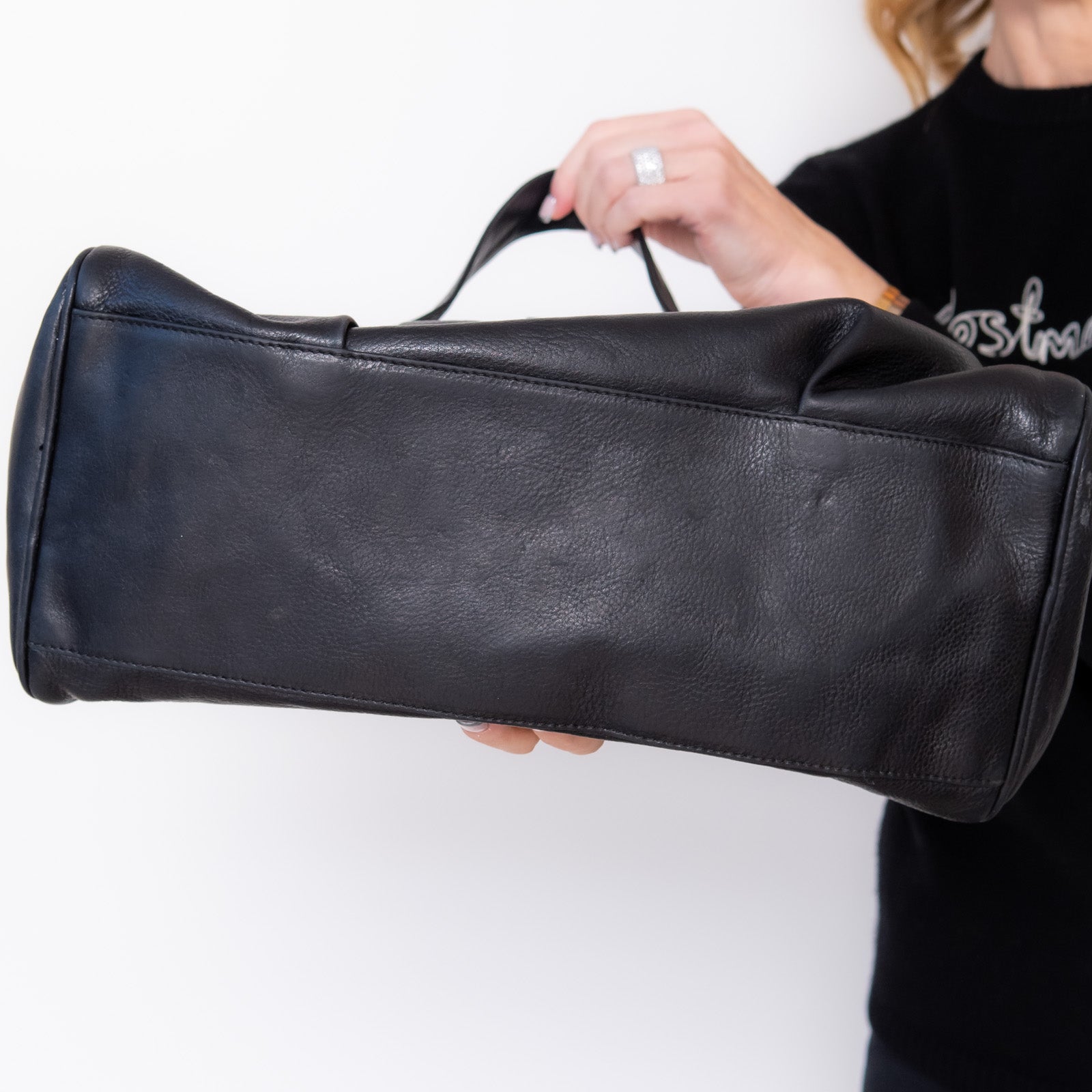 Erva Black Leather Bag - Image 6 of 7