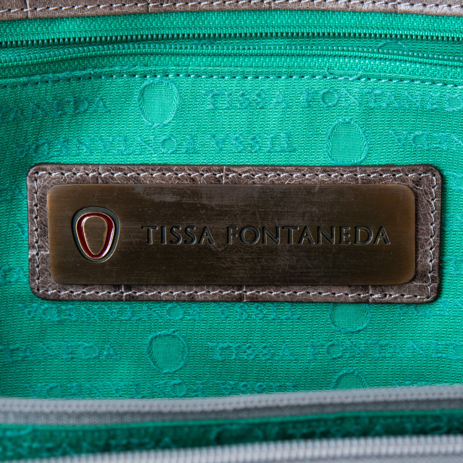 Tissa Fontaneda Grey Mock Croc Bag - Image 7 of 8