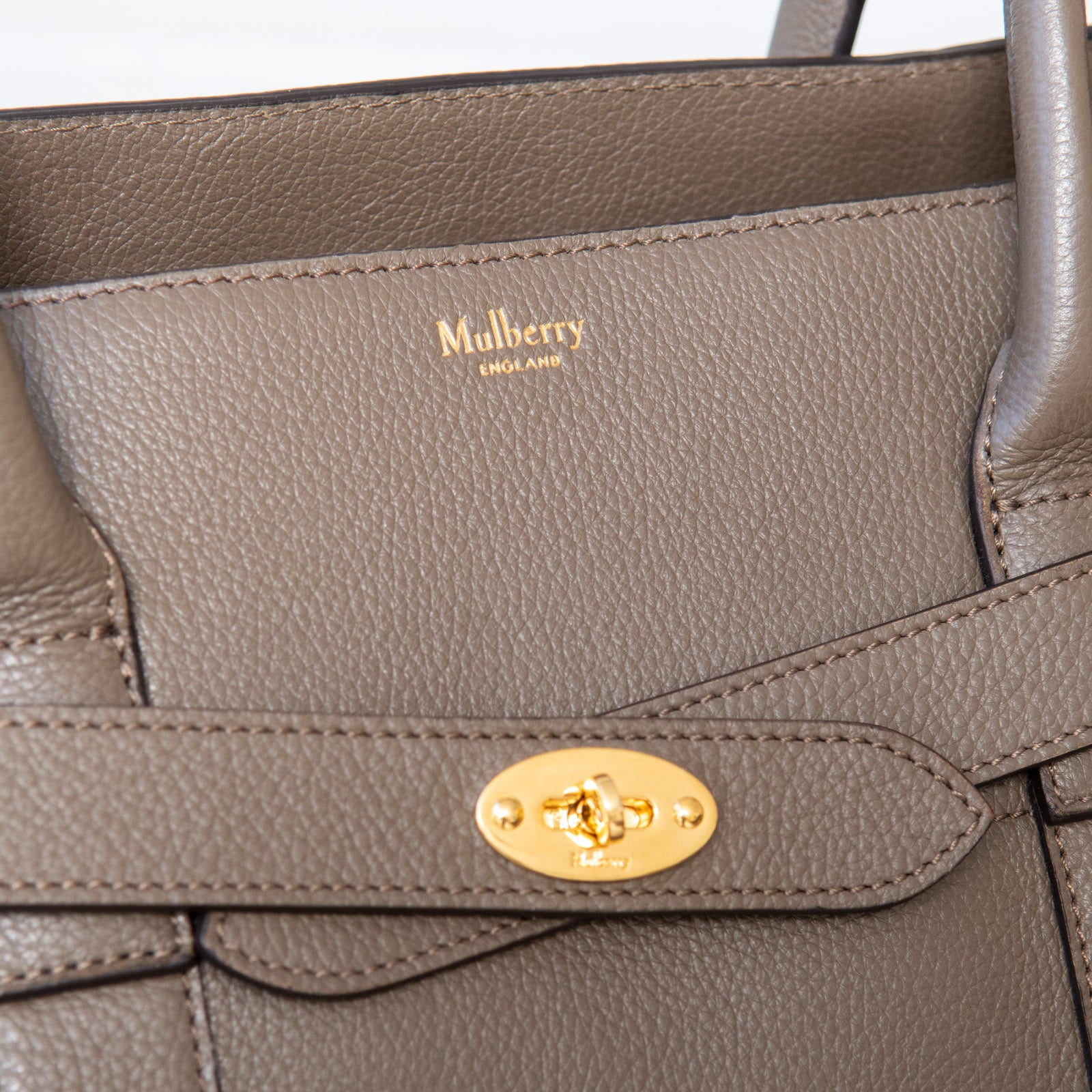 Mulberry Mushroom Zipped Bayswater Leather Bag - Image 3 of 10