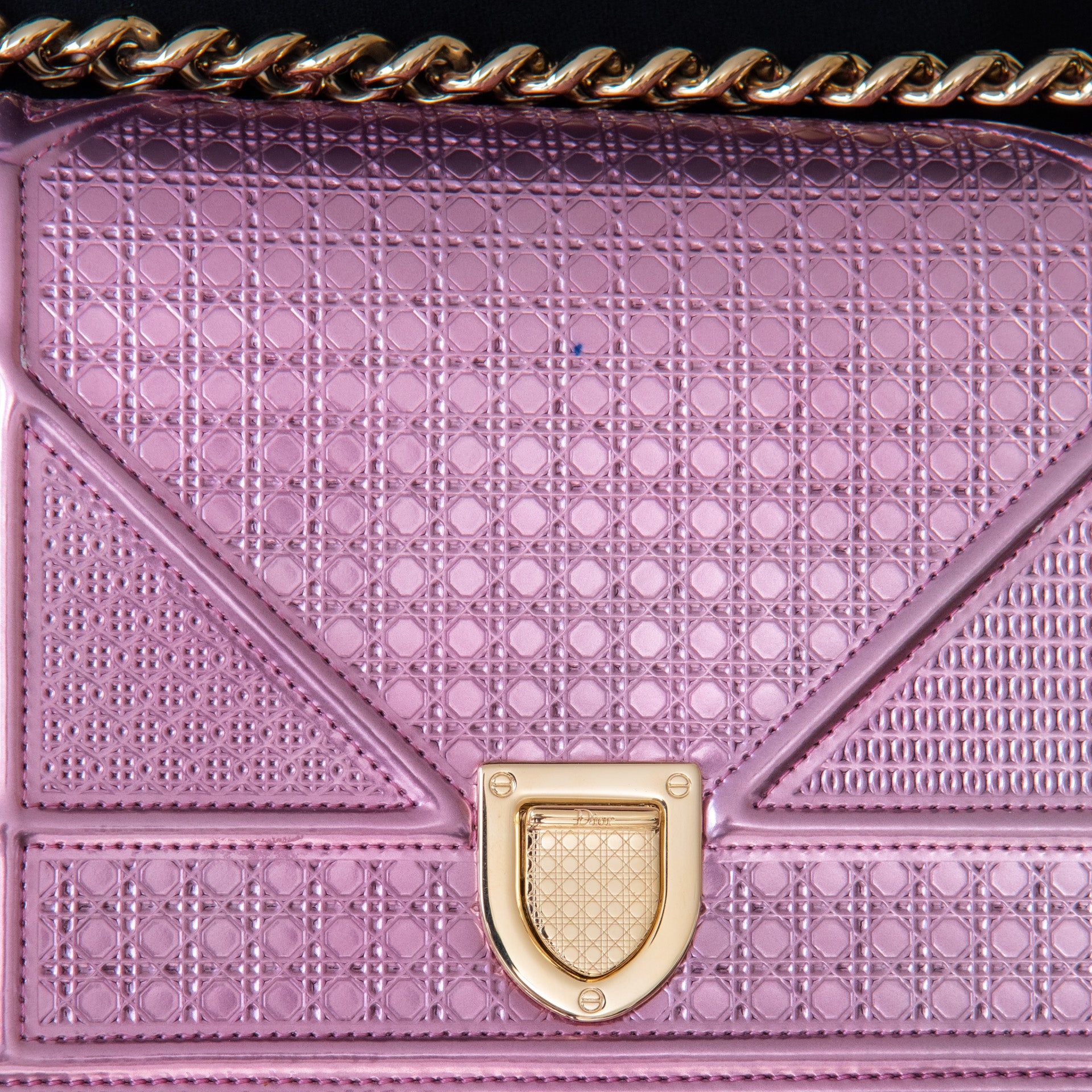 Dior Diorama Metallic Pink Bag - Image 3 of 8