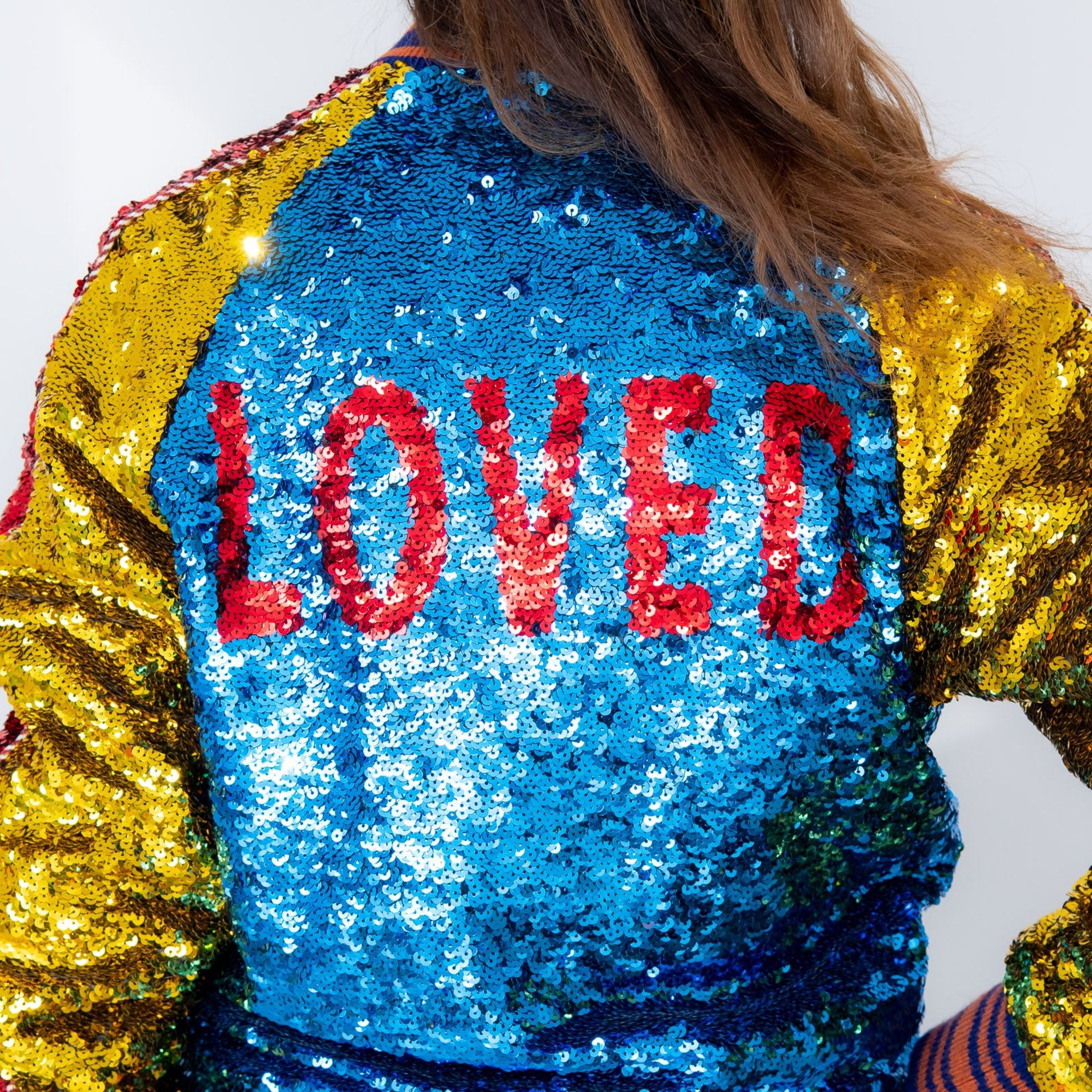 Gucci Loved Multicolour Sequin Jacket Size 12 - Image 4 of 5