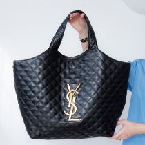 Saint Laurent Black I Care Maxi Shopping Bag