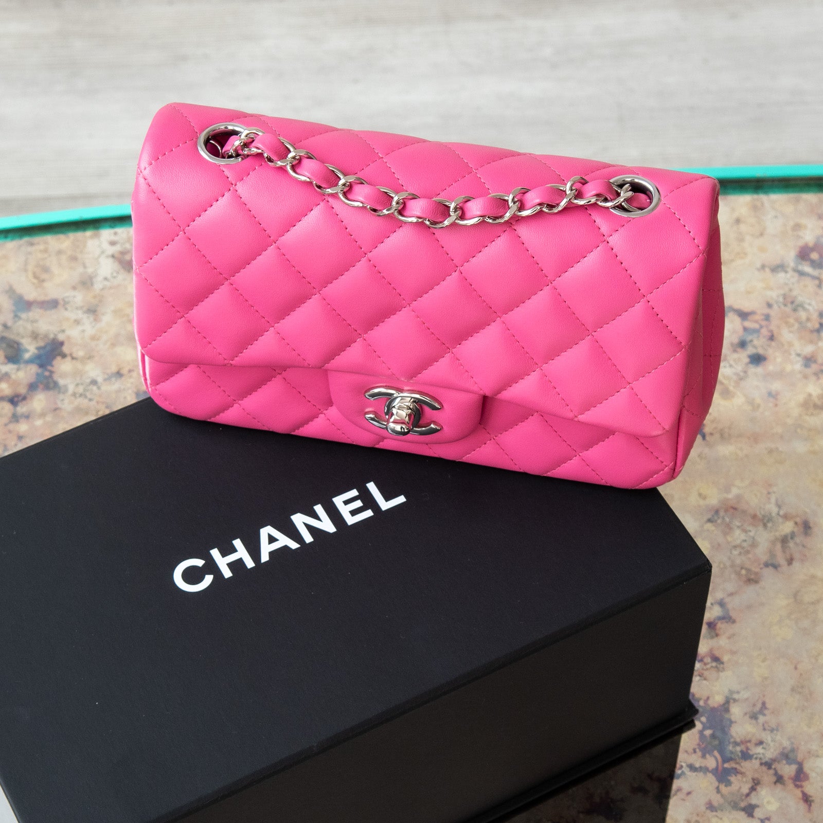 Chanel Pink Mini Rectangular Flap Bag - Image 11 of 13