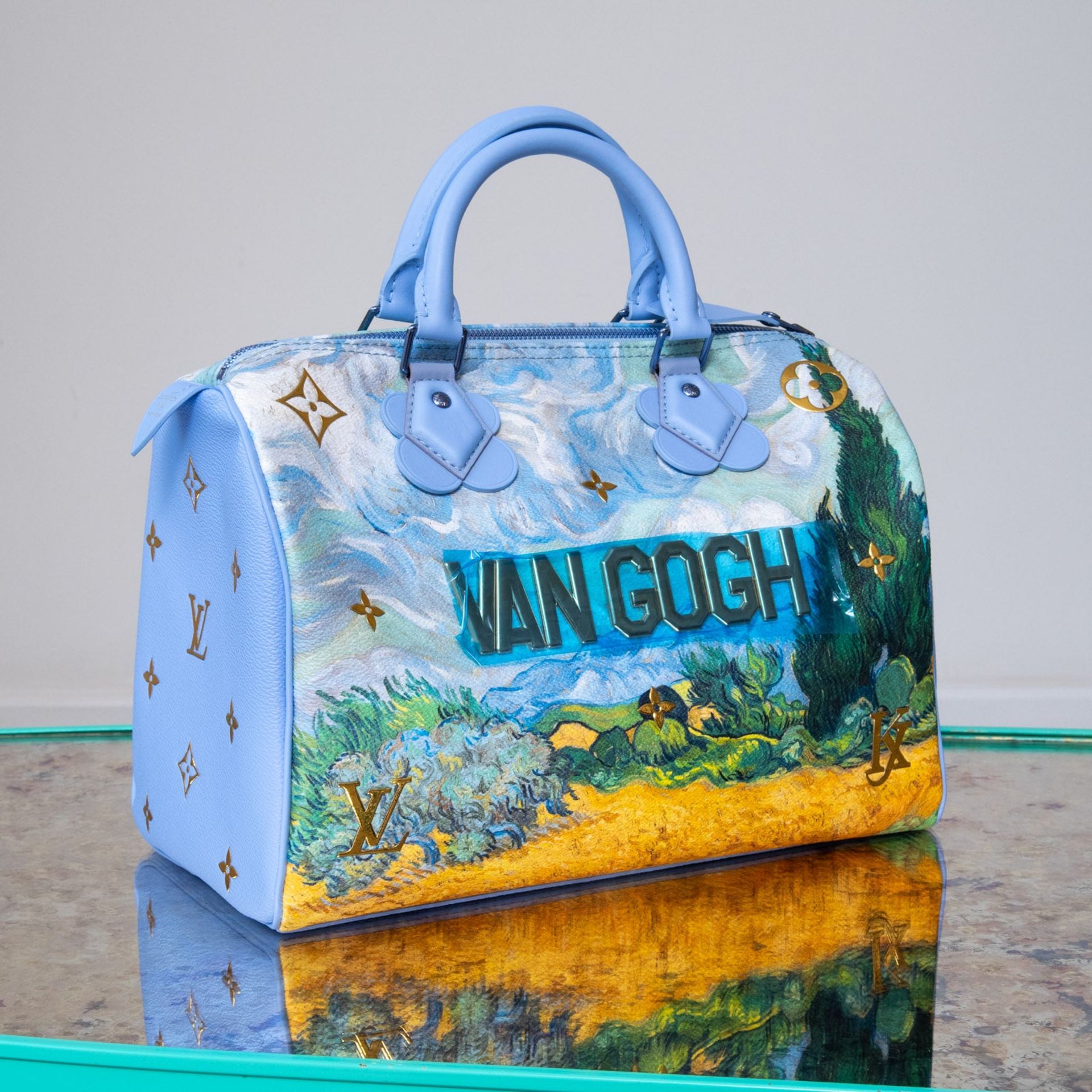 Louis Vuitton Limited Edition Lavender Speedy 30 Jeff Koons Van Gogh Masters Collection