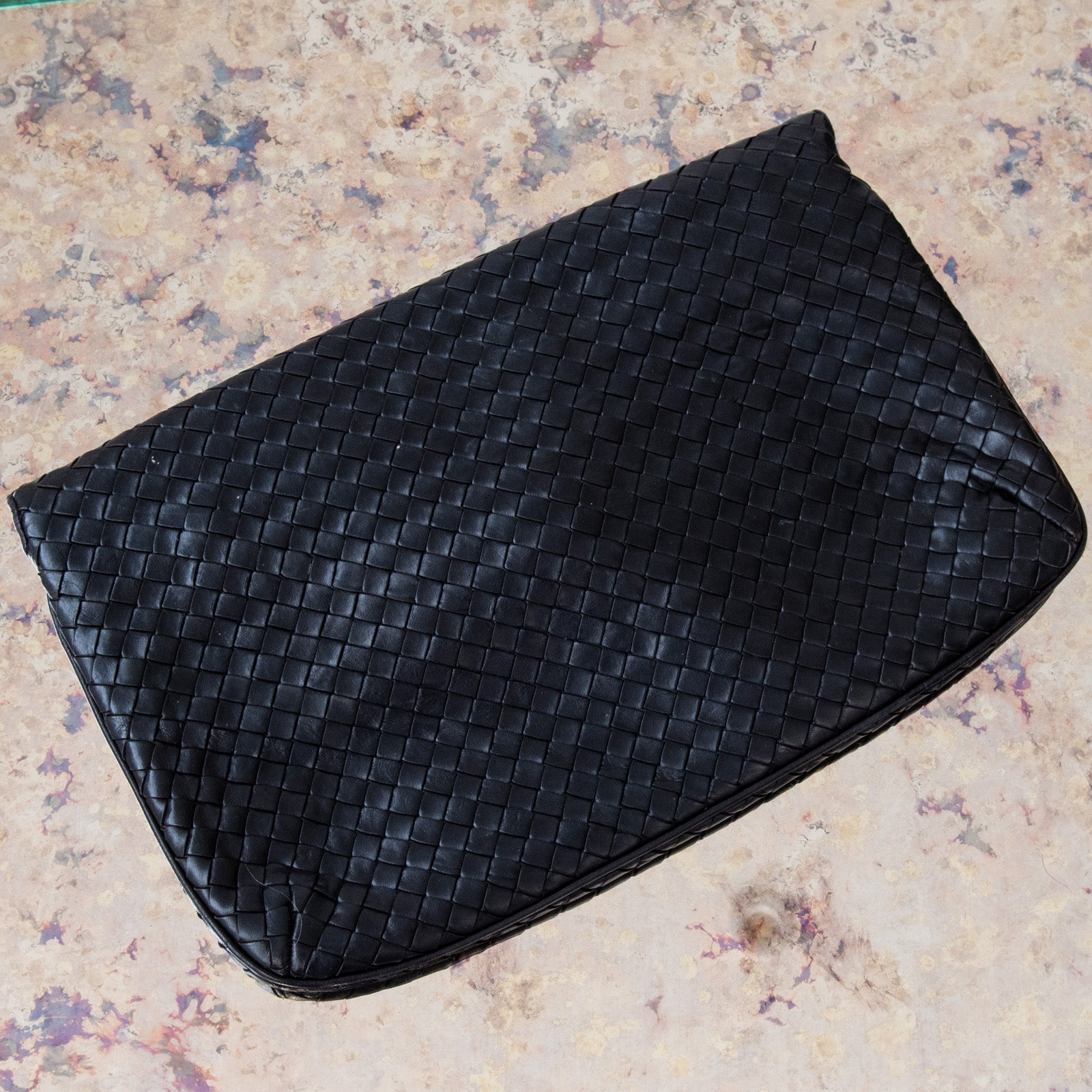 Bottega Veneta Black Leather Clutch Bag - Bild 5 aus 6