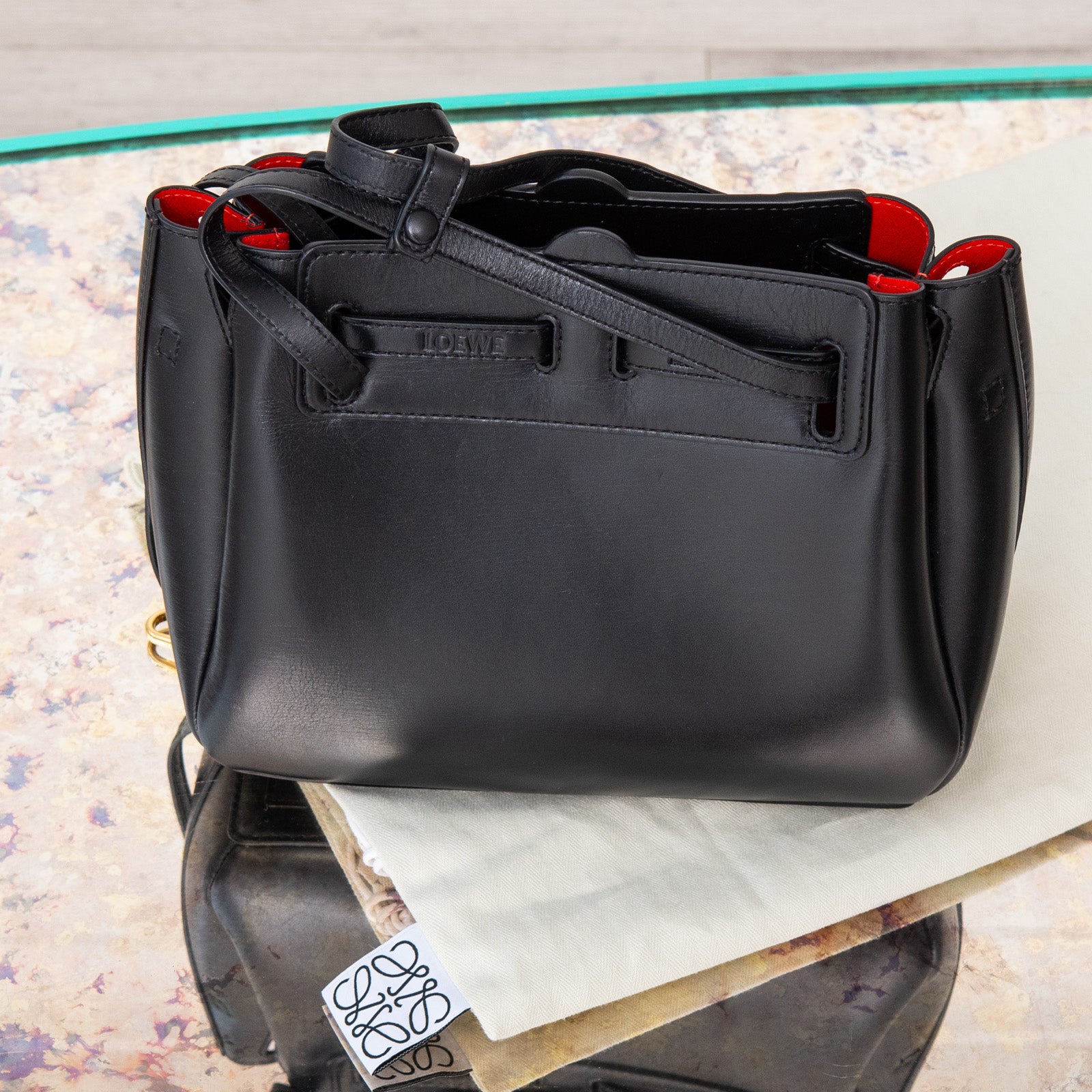 Loewe Lazo Black Leather Bag