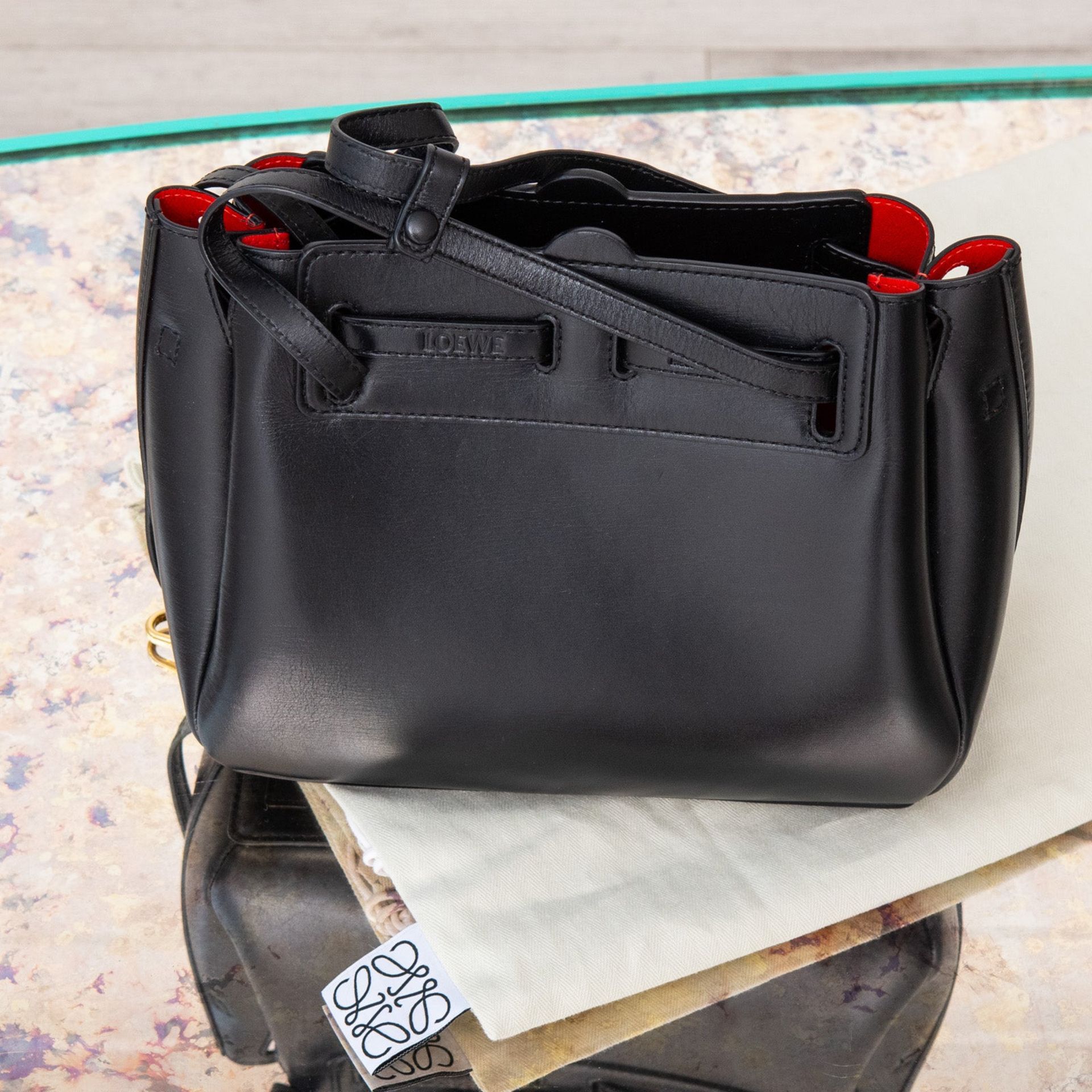 Loewe Lazo Black Leather Bag