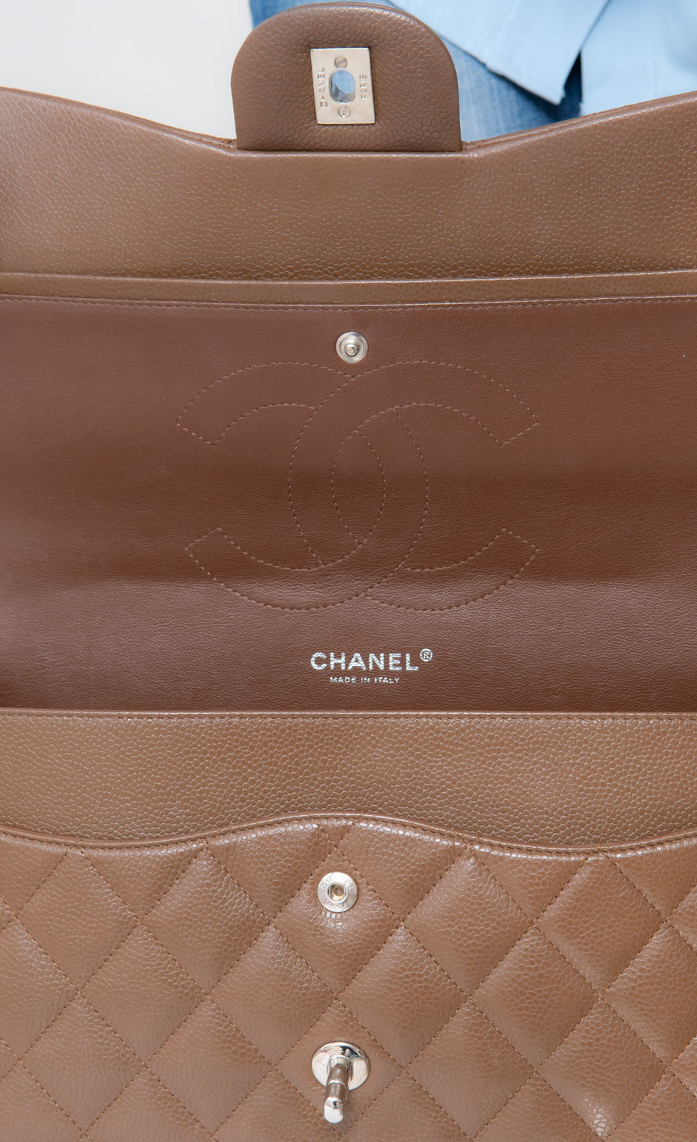 Chanel Brown Double Flap Jumbo Bag - Bild 15 aus 15