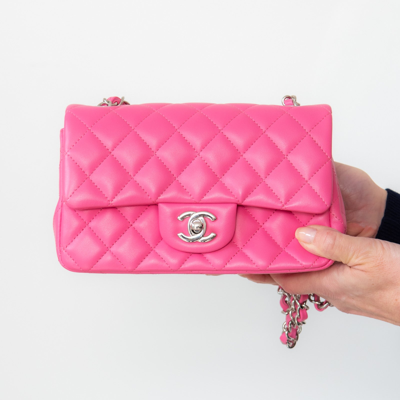 Chanel Pink Mini Rectangular Flap Bag - Image 2 of 13