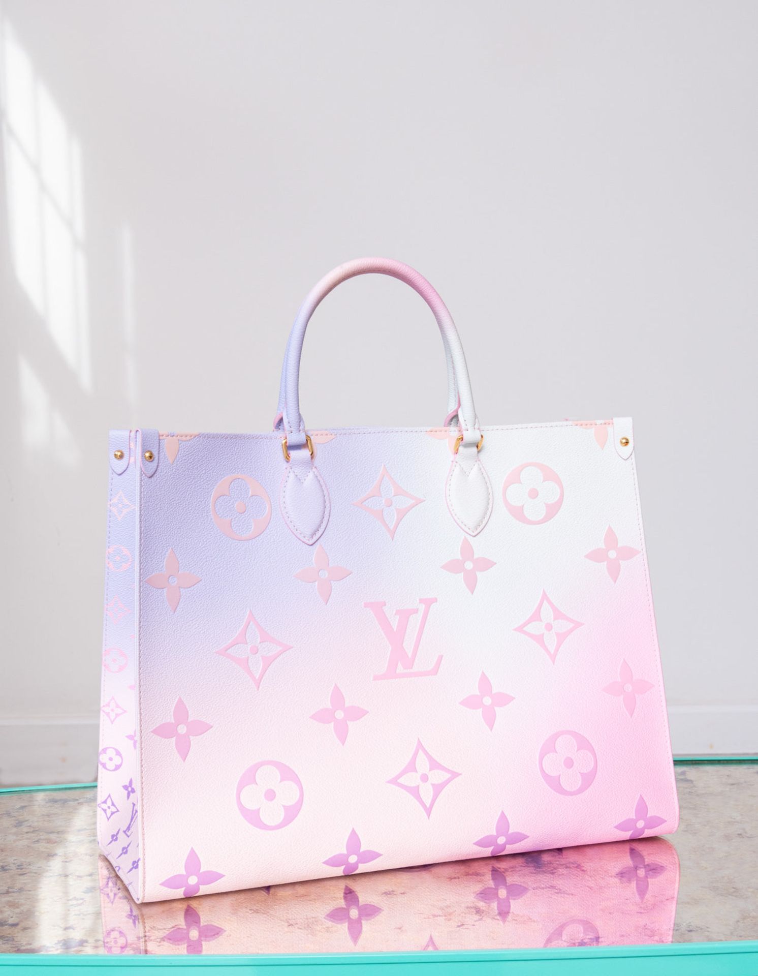 Louis Vuitton Limited Edition On The Go Sunrise Pastel Tote Bag