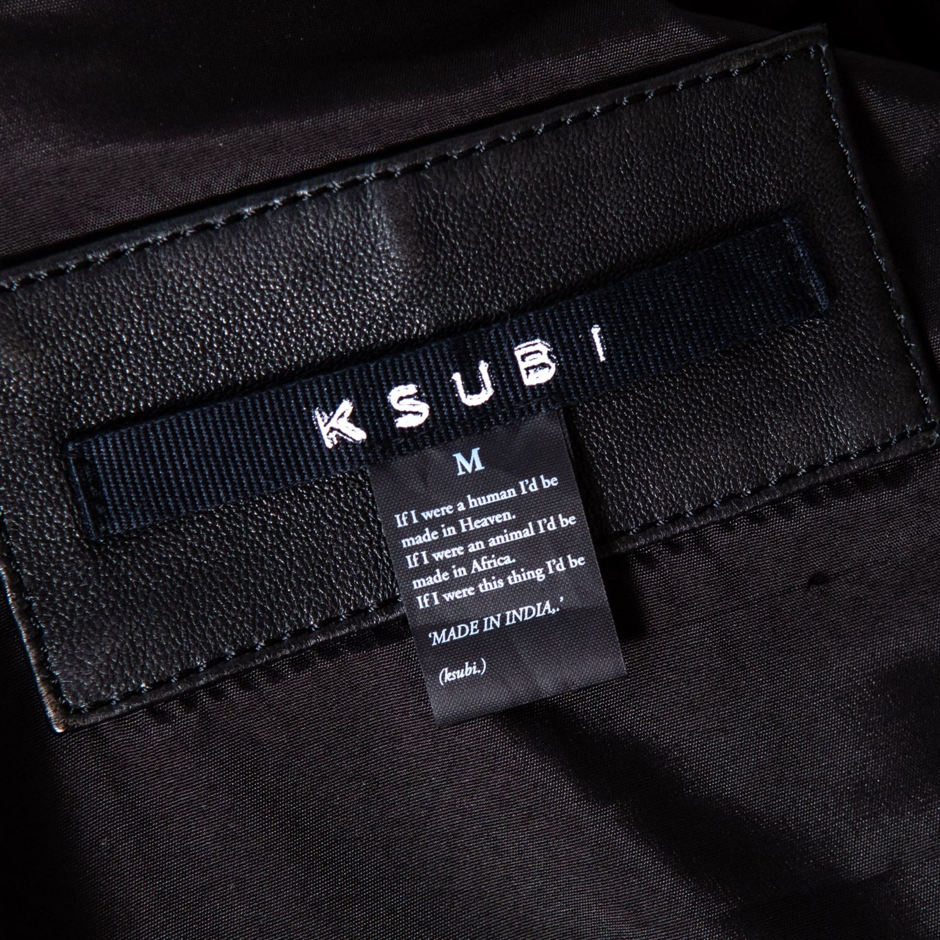 Ksubi Black Leather Biker Jacket Size Medium - Image 5 of 6