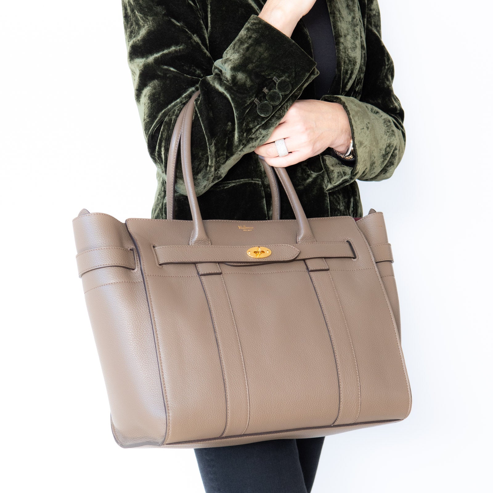Mulberry Mushroom Zipped Bayswater Leather Bag - Image 7 of 10