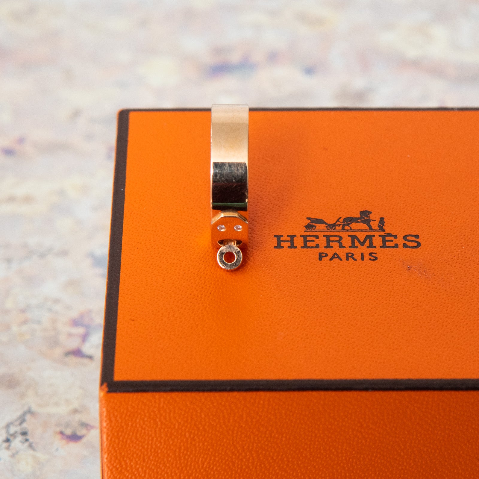 Hermes Rose Gold Kelly Ring Size 51 - Image 2 of 8
