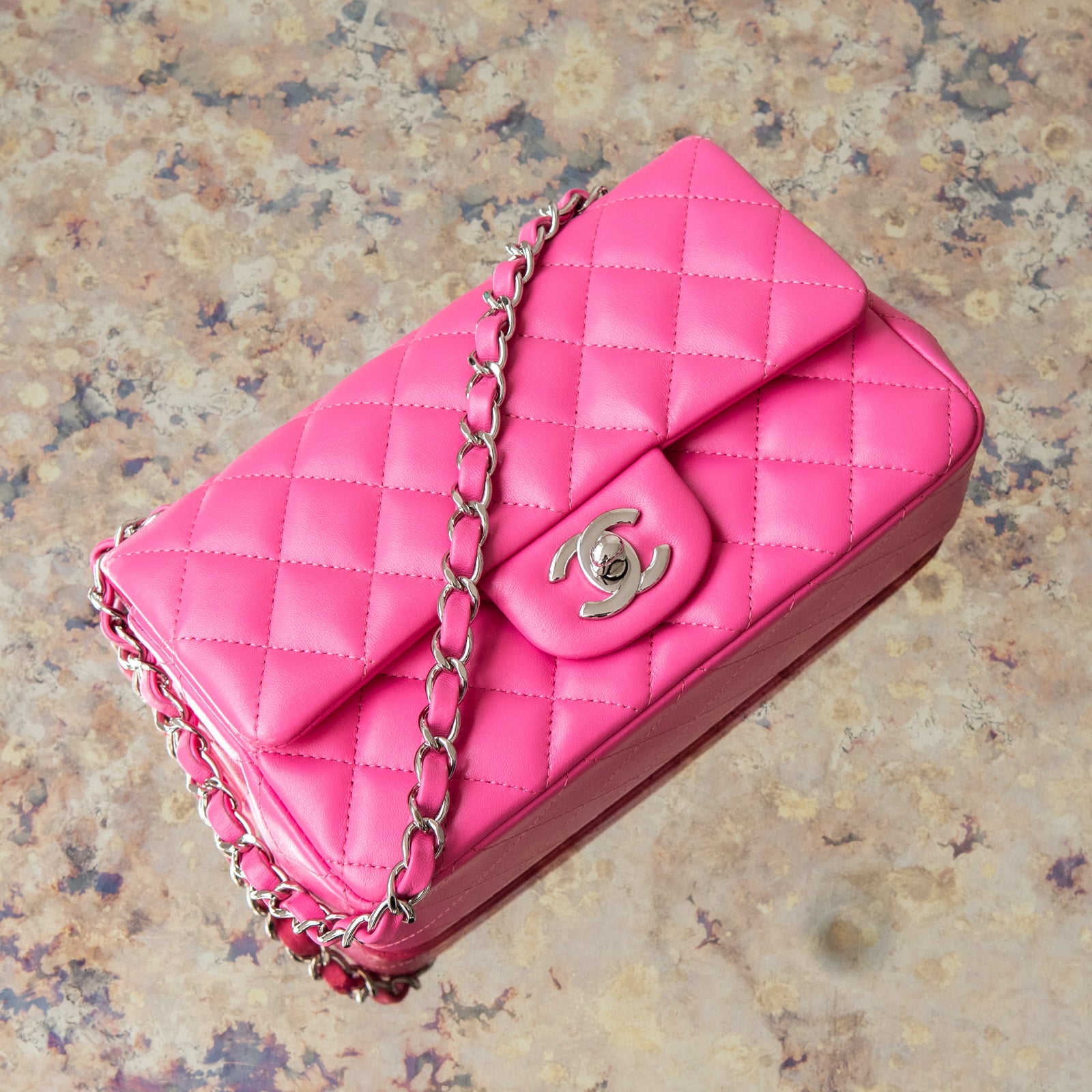 Chanel Pink Mini Rectangular Flap Bag - Image 12 of 13