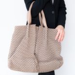 Tissa Fontaneda Mushroom Leather Tote Bag