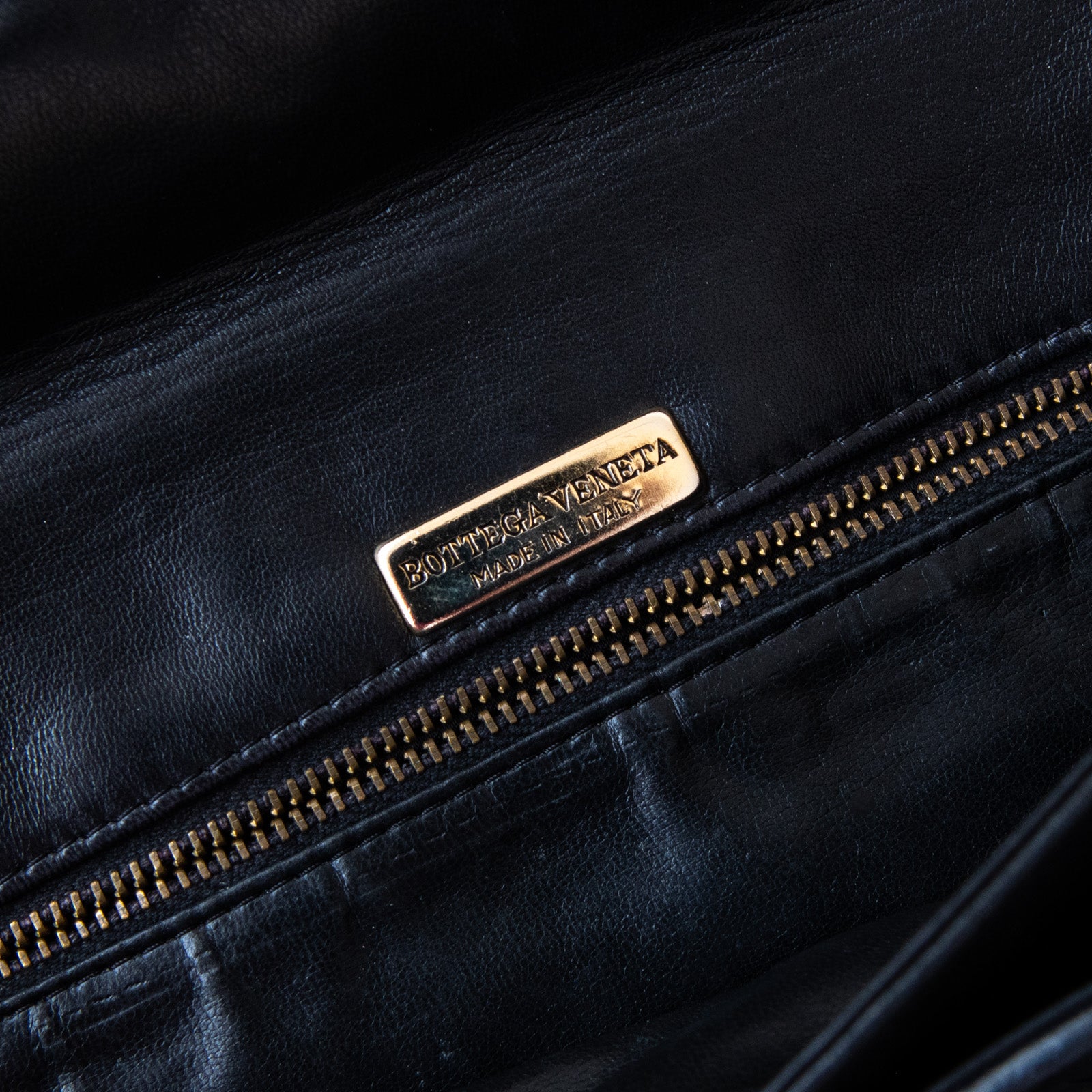 Bottega Veneta Black Leather Clutch Bag - Bild 4 aus 6