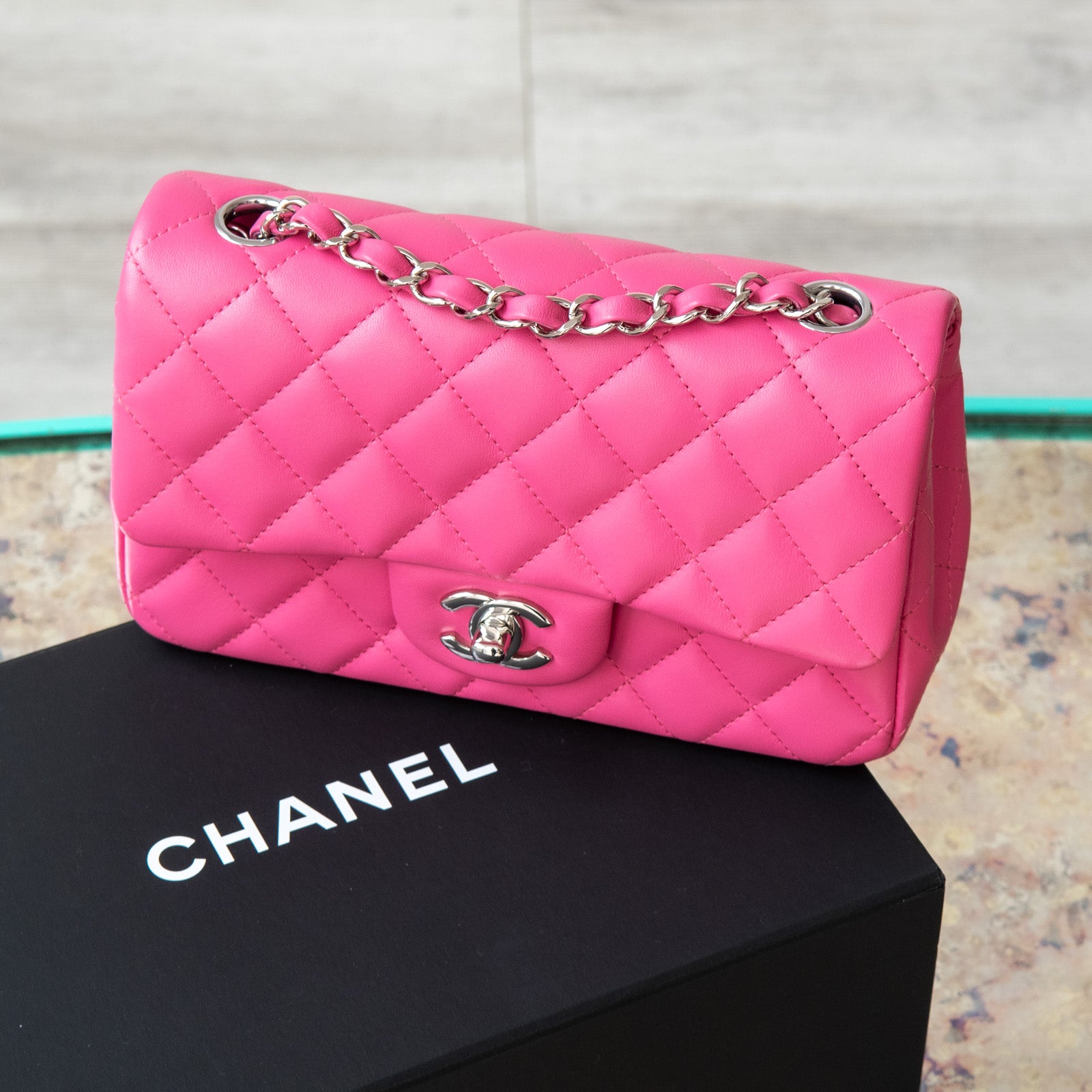 Chanel Pink Mini Rectangular Flap Bag