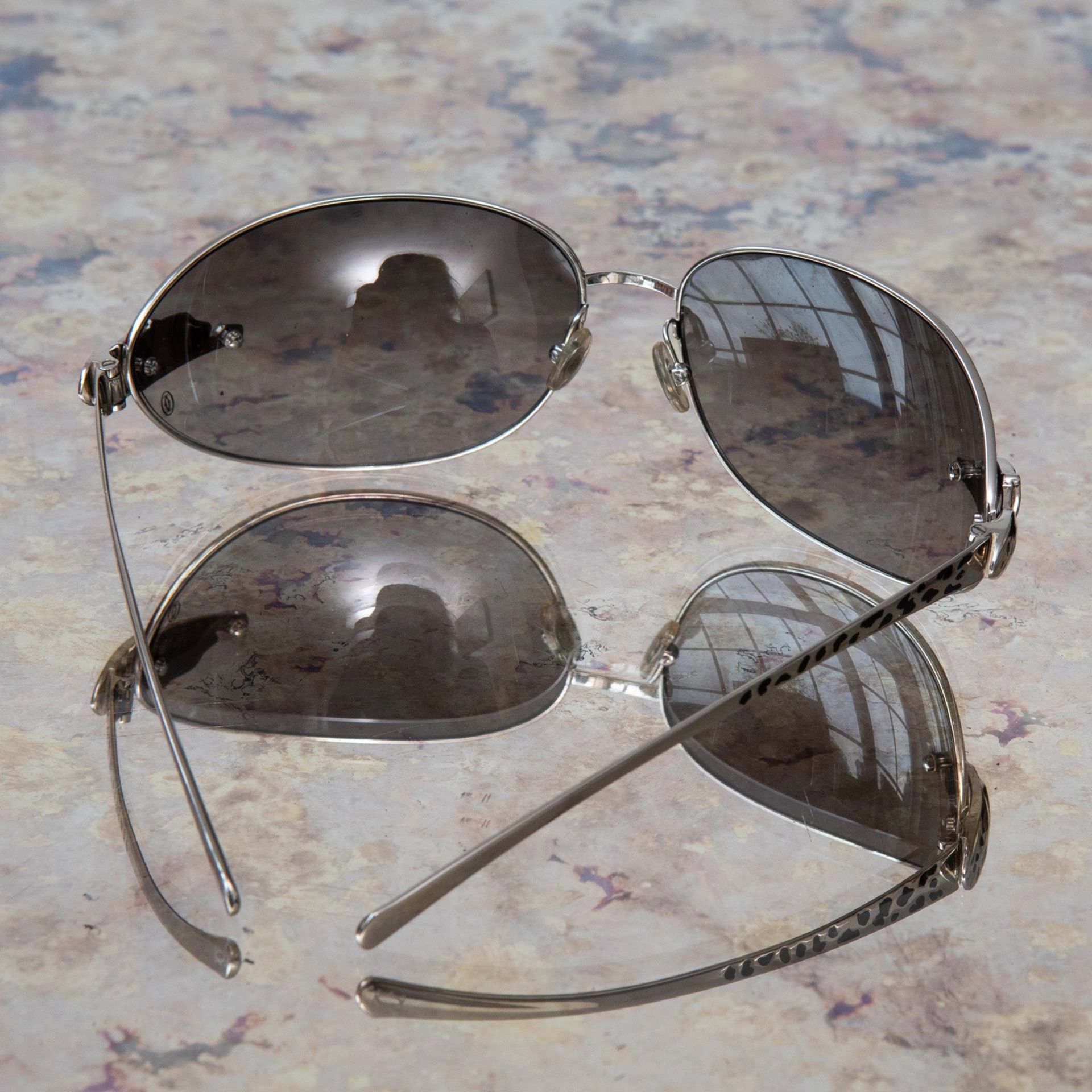 Cartier Vintage Limited Edition Panthere de Aviator Sunglasses - Image 7 of 8