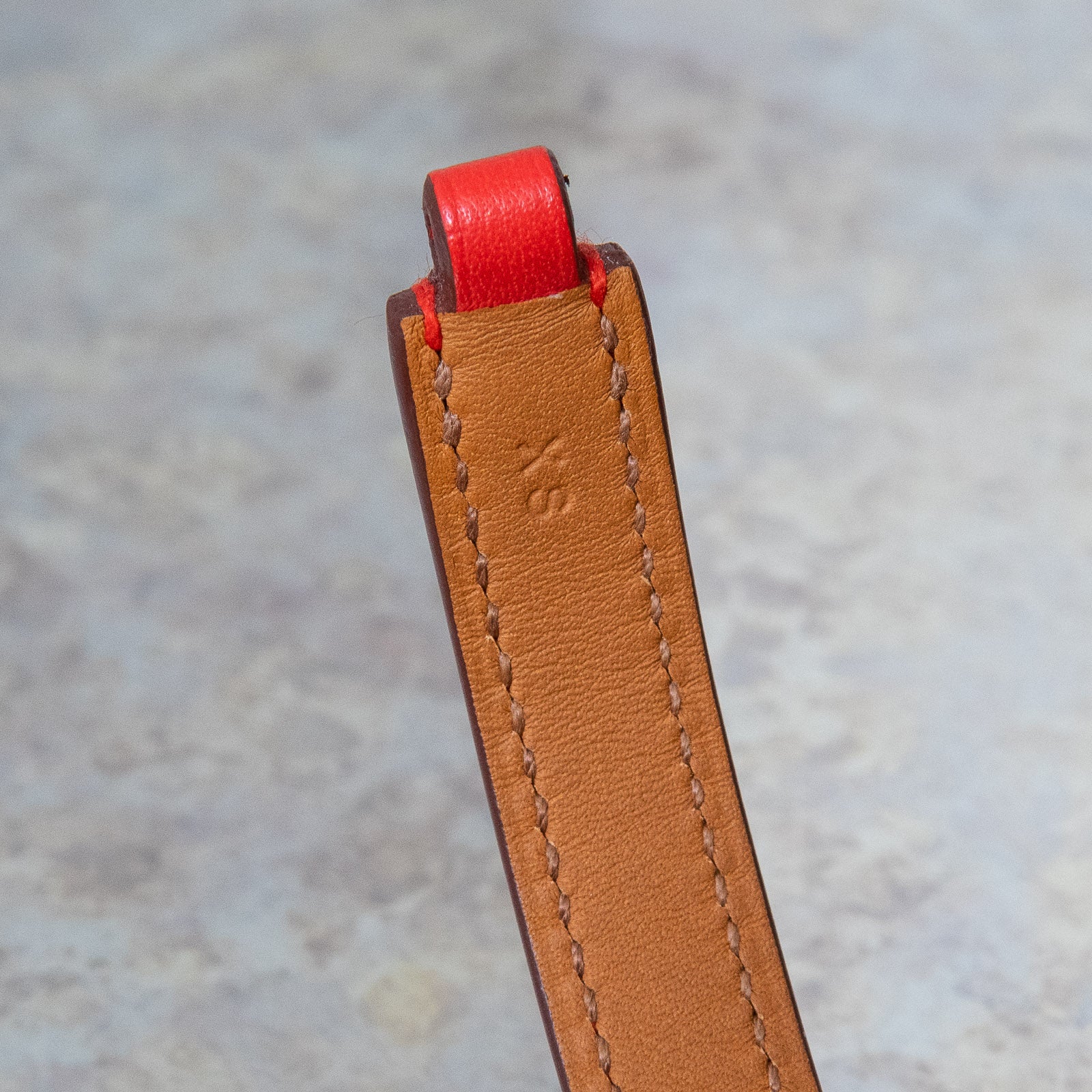 Hermes Rivale Double Tour Red Leather Bracelet Size XS - Image 7 of 9