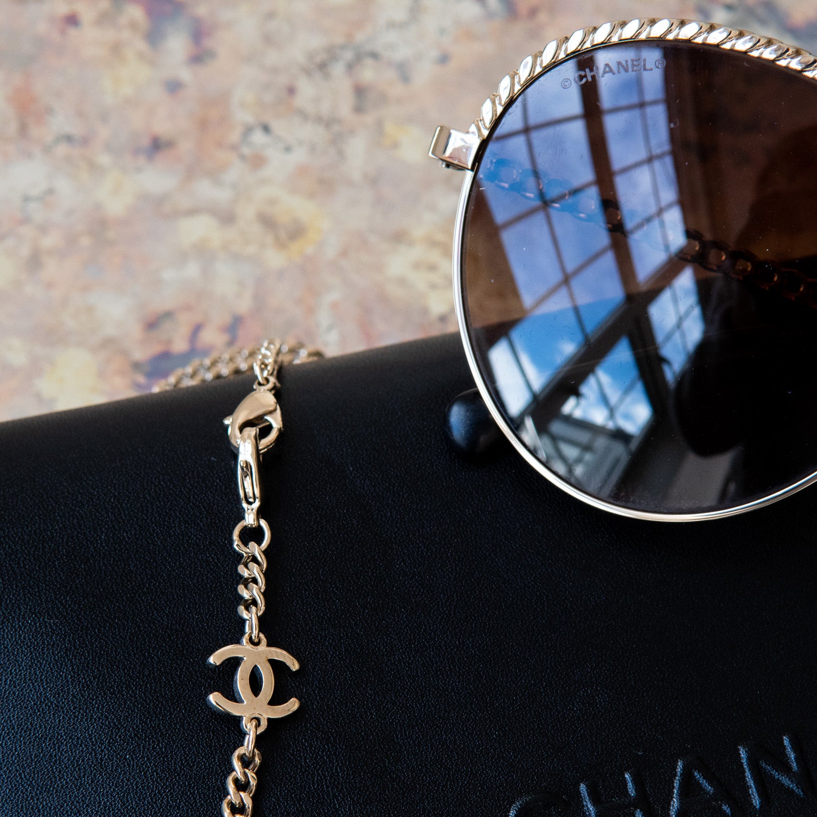 Chanel Sunglasses With Chain - Image 4 of 7
