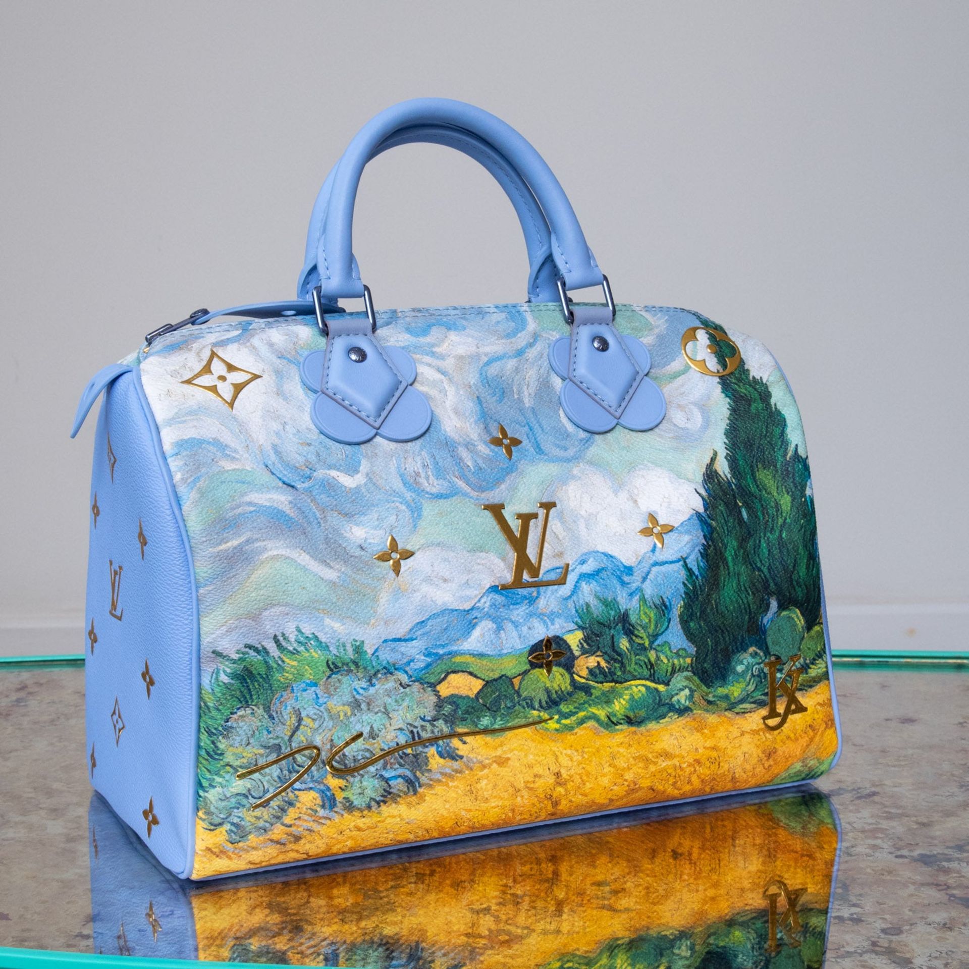 Louis Vuitton Limited Edition Lavender Speedy 30 Jeff Koons Van Gogh Masters Collection - Image 7 of 18
