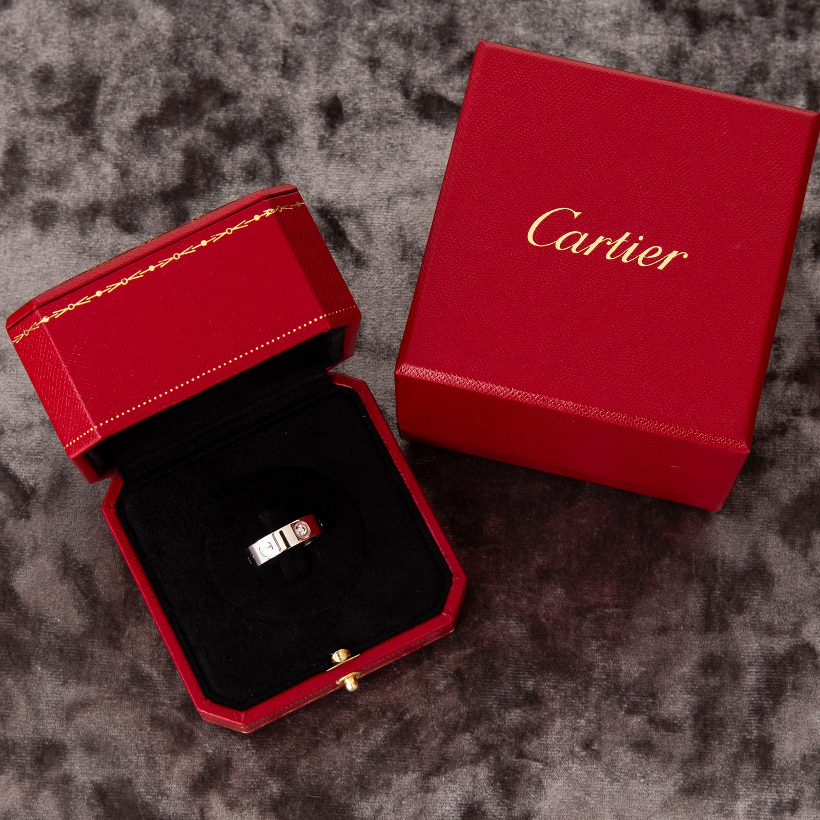 Cartier White Gold Love Ring With Diamonds - Image 2 of 4