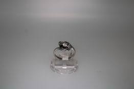 18ct White Gold Diamond Trilogy Ring