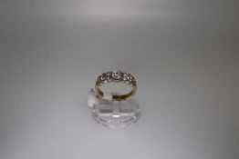 18ct Yellow Gold Diamond Fancy Half Eternity Ring