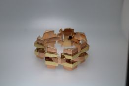 1940s Art Deco Style 18ct Rose Yellow Gold Bracelet