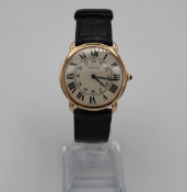 Cartier Ronde Louis 18ct Rose Ultra Flat Movement ref 2889