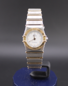 OMEGA CONSTELLATION LADIES STEEL 18CT QUARTZ WATCH