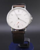 NOMOS AHOI SILVER DIAL WATCH WITH BOX
