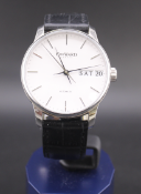 CHRISTOPHER WARD STEEL AUTOMATIC DAY DATE WATCH