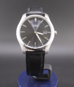 CITIZEN WATCH STEEL CASE BLACK DIAL BOX PAPERS