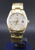 ROLEX DATE GOLD CAPPED ON GOLD PLATE BRACELET