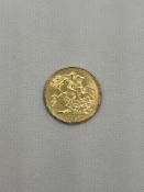 A 1/2 Sovereign Coin Queen Victoria 1897 22ct Gold 4g