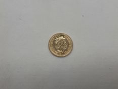 A 1/2 Sovereign Coin Queen Elizabeth II 2008 22ct Gold 4g