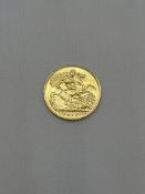 A 1/2 Sovereign Coin King Edward VII 1910 22ct Gold 4g