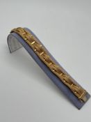 18ct Gold Woven Mesh Period Bracelet Box Clasp 19cm 42g