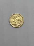 A 1/2 Sovereign Coin Queen Victoria 1895 22ct Gold 4g