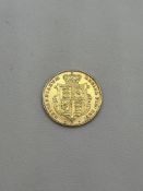 A 1/2 Sovereign Coin Queen Victoria 1869 22ct Gold 4g