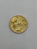 A Full Sovereign Coin Queen Victoria 1872 22ct 8g