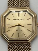 Bueche Girod 9ct Quartz Gents Watch 57g