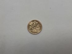 A 1/2 Sovereign Coin Queen Elizabeth II 2021 22ct Gold 4g